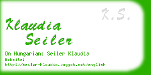 klaudia seiler business card